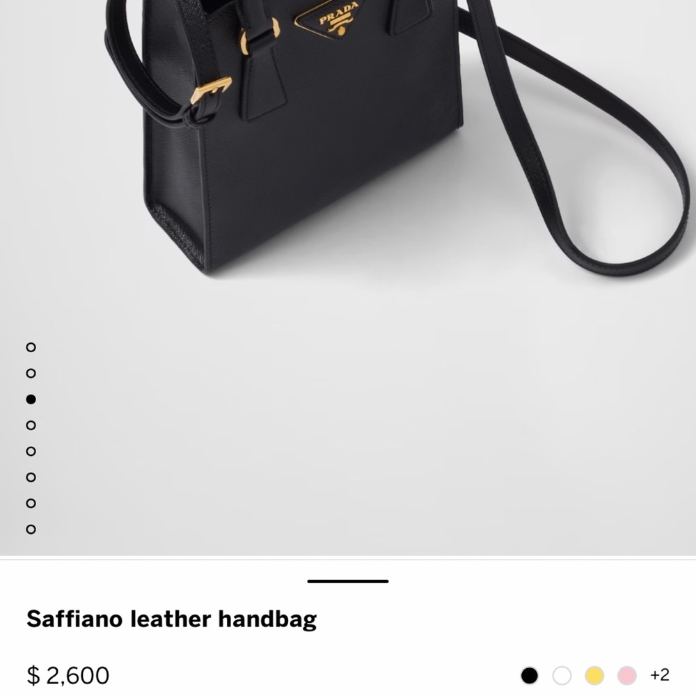 Prada Black Saffiano Leather Vertical Satchel with Gold Hardware - Picture 8 of 8
